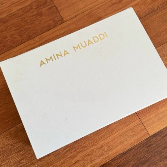 Amina Muaddi Blue Lupita Pvc Metallic Mules. AUTHENTIC! EU 38,5 size. - Picture 10 of 15